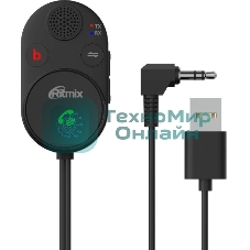 Автомобильный FM-модулятор Ritmix BTR-200 черный BT USB (80002461)