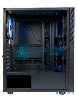Компьютерный корпус ATX Eurocase A85 4ARGB черный без БП закаленное стекло USB 3.0