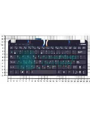 Клавиатура для ноутбука Asus Eee PC 1015 черная с рамкой