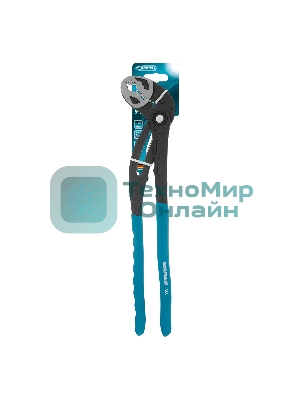 Клещи переставные Gross кнопочный механизм, обливные рукоятки, 400 мм