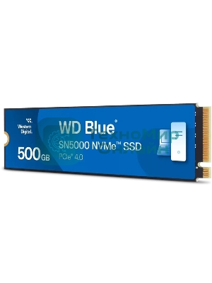 Накопитель SSD WD Blue SN5000, 500Gb, PCIe 4.0 x4, M.2 2280, NVMe, R/W 5000/4000