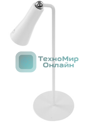 Светильник ULTRAFLASH (15721) UF-826 C01 белый (Led св-к настольный, 6Вт, 3 ур. яркости, 6000К, 4в1 трансформер)