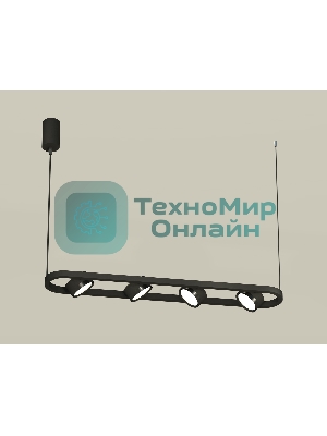 Светильник Ambrella light XB9164100/4 SBK/PBK черный песок/черный полированный GX53 (C9164, N8113)