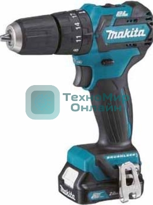 Дрель-шуруповерт Makita HP332DWME, 10,8 В, 4 Ач, 35 Нм, бесщеточный, ударный