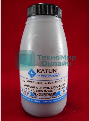 Тонер Samsung CLP 320/325/360/365, CLX 3170/3305, Xerox 6110 черный, химический (фл.90г.) Katun фас. Россия