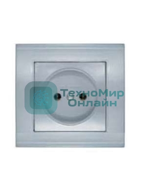 Розетка 1-м СП Бриллиант 16А IP20 серебр. Universal 7949834