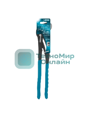 Клещи переставные Gross кнопочный механизм, обливные рукоятки, 400 мм