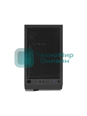 Компьютерный корпус Miditower ExeGate EVO-5001A-600NPX (ATX, БП 600NPX с вент. 12 см, 2хUSB+1хUSB 3.0+HD Audio, черный, 3 вент.12см с RGb подсветкой, боковая панель - закаленное стекло)