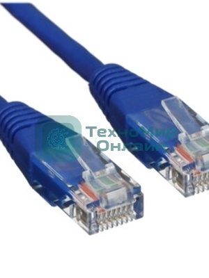 Патч-корд LANMASTER TWT UTP cat.5e, с заливными колпачками, 1.0 м, синий