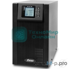 Источник бесперебойного питания PowerMan Online 2000VA черный (Online-Double conversion/LCD Display/USB/Software/RJ11/45,RS-232)