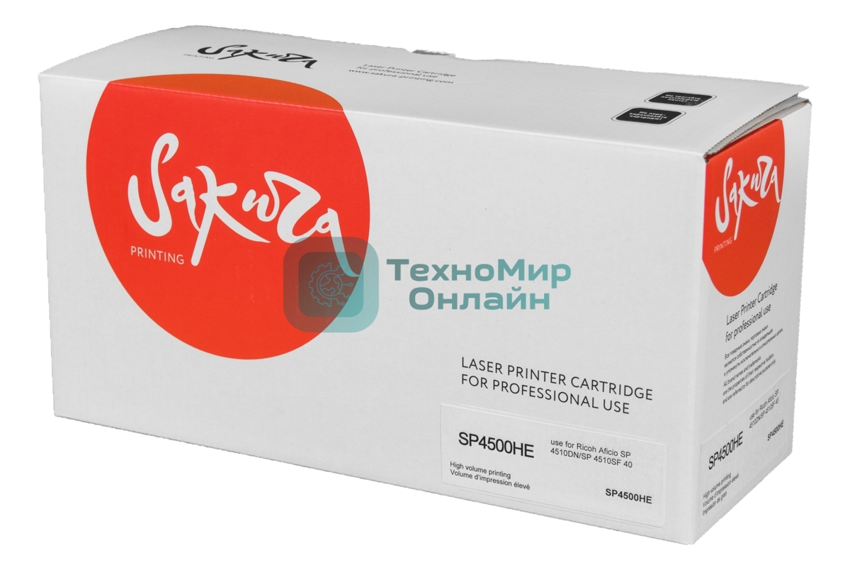 Картридж Sakura SP4500HE Ricoh Aficio SP 4510DN, Ricoh Aficio SP 4510SF, черный, 12000 к.