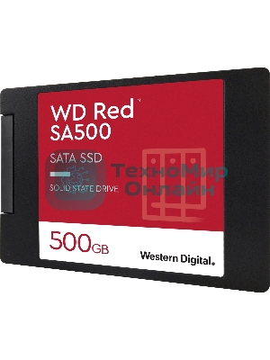 Накопитель SSD WD Red SA500 WDS500G1R0A, 500Gb, SATA III, 2.5