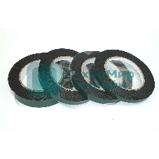 Скотч двусторонний черный вспененный с зеленой защитной лентой толщина 1мм ширина 10мм 5м