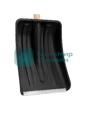 Лопата для уборки снега Sparta полипропиленовая, 275х365х870 мм, деревянный черенок,