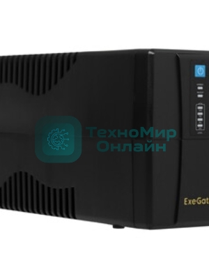 Источник бесперебойного питания ExeGate Power Back BNB-1000.LED.AVR.2SH 1000VA/550W, LED, AVR, 2*Schuko, Black