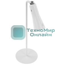 Светильник ULTRAFLASH (15721) UF-826 C01 белый (Led св-к настольный, 6Вт, 3 ур. яркости, 6000К, 4в1 трансформер)