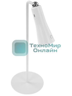 Светильник ULTRAFLASH (15721) UF-826 C01 белый (Led св-к настольный, 6Вт, 3 ур. яркости, 6000К, 4в1 трансформер)