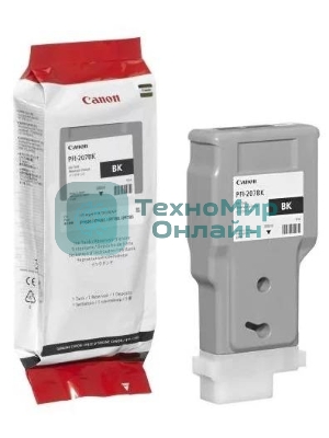 Картридж струйный Canon PFI-207 BK (8789B001) черный (300 мл) для Canon imagePROGRAPH iPF680, 685, 780, 785