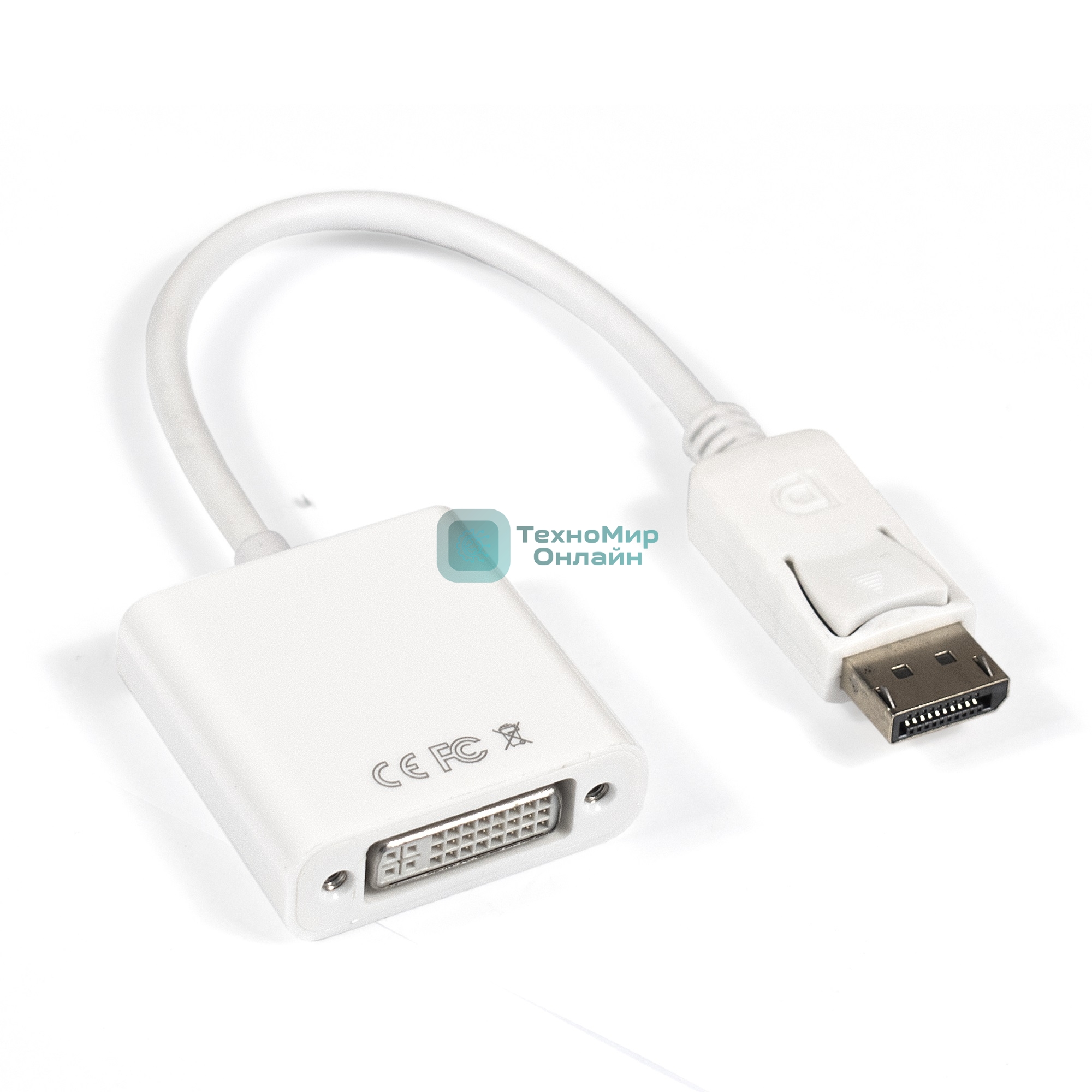Кабель-переходник DisplayPort-DVI ExeGate EX284909RUS EX-DPM-DVIF-0.15 (20M/19F, 0,15м)