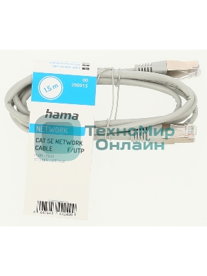 Кабель Hama H-200915 00200915 RJ-45 (m) RJ-45 (m) 1.5м (упак.:25шт)