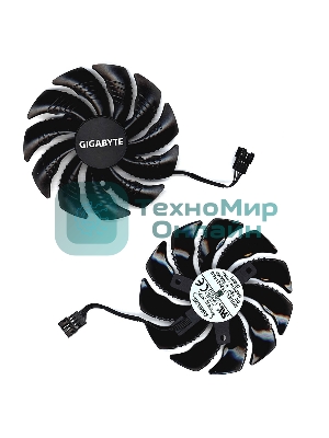 Вентилятор (кулер) для видеокарты Gigabyte RX 470, 570, 580, GTX 1060 88мм 4-pin