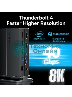 Мультифункциональная док-станция Vention USB Type C 14 в 1 с поддержкой Thunderbolt 4