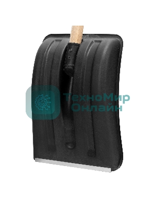 Лопата для уборки снега Sparta полипропиленовая, 275х365х870 мм, деревянный черенок,