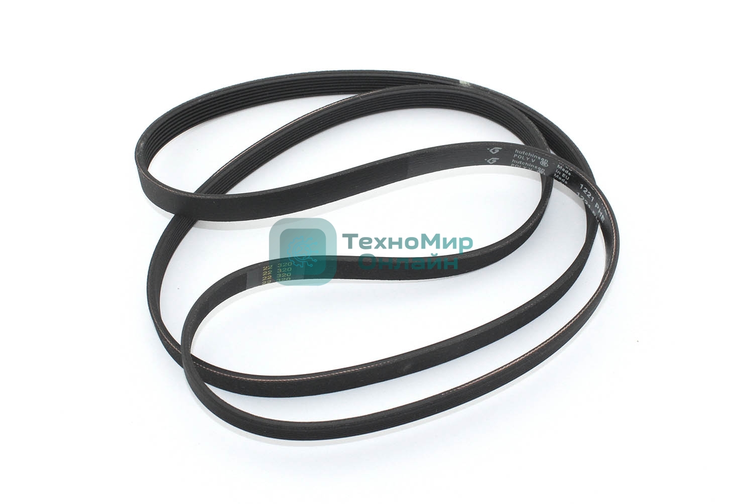 Ремень 1221 H7 для стиральной машины Indesit, Ariston, Hotpoint, Margarita черный 1163мм