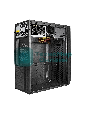 Компьютерный корпус Miditower ExeGate AA-440U-AA400 (ATX, AA400 8 см, 2*USB+1*USB 3.0, аудио, черный)