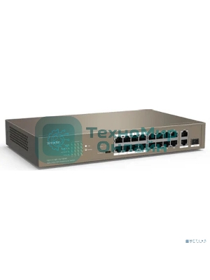 Коммутатор неуправляемый IP-COM F1118P-16-150W PoE, 18 портов, 18х100 Мбит/с, 2x1 Гбит/с, PoE 16х30 Вт (до 130Вт)