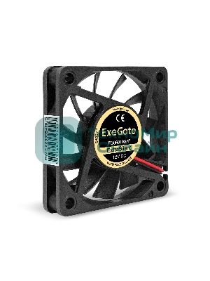 Вентилятор 12В DC ExeGate ExtraSilent ES06010S2P (60x60x10 мм, Sleeve bearing (подшипник скольжения), 2pin, 2000RPM, 16dBA)