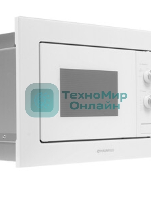 Микроволновая печь встраиваемая Maunfeld MBMO.20.1PGW белый, 20 л, 800 Вт, переключатели - поворотный механизм