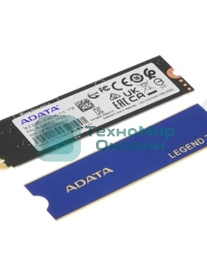 Накопитель SSD ADATA LEGEND 710, 1Tb, PCIe 3.0 x4, M.2 2280, NVMe, R/W 2400/1800, с радиатором