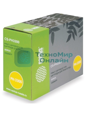 Картридж лазерный Cactus CS-PH3300 (106R01412) черный (8000 стр.) для Xerox Phaser 3300 MFP X