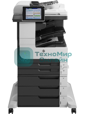 МФУ лазерное HP LaserJet Enterprise MFP M725z, лазерный принтер/сканер/копир/факс A3, 40ppm, 1200dpi, 1Gb, 320Gb HDD, 6 trays 100+250+250+3x500, Stand, ADF100, Duplex, Stapler, USB/LAN/FIH, Color LCD20i, 1y warr, замена Q7830A M5035x, Q7831A M5035xs)