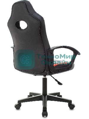 Кресло игровое Zombie 11LT черный/красный текстиль/эко.кожа крестовина пластик