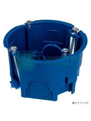 Коробка установочная С3 d68х45 для полых стен (с саморезами и пластик. лапками) IEK UKG10-068-045-000-P-UO