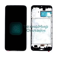 Дисплей (модуль) для Samsung Galaxy M21 SM-M215 в сборе с тачскрином и рамкой (OLED) черный