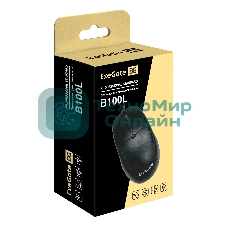 Мышь проводная ExeGate Professional Standard B100L черный, 1000 dpi, USB, кнопки - 3