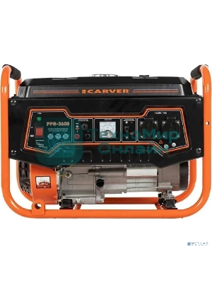 Электрогенератор бензиновый Carver PPG-3600, 2.8 кВт, 67 дБ, 40 кг