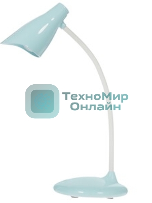 Светильник настольный Uniel TLD-559 Blue/LED/280Lm/5000K/Dimmer 3W. Сенсорный выключатель. Голубой