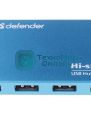 USB-концентраторы Defender Septima Slim, USB 2.0, USB 7 портов, блок питания/USB