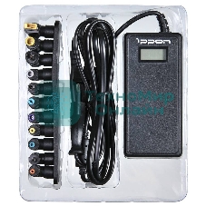 Блок питания Ippon D90U автоматический 90W 15V-19.5V 10-connectors 8A 1xUSB 2.1A от бытовой электросети LСD индикатор