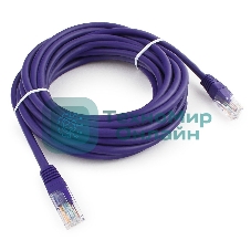 Патч-корд UTP Cablexpert cat.5e, 5м, литой, многожильный, фиолетовый