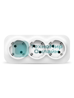 Розетка 3-м IONICH ОП 16А IP20 с заземл. бел. IONICH 1420