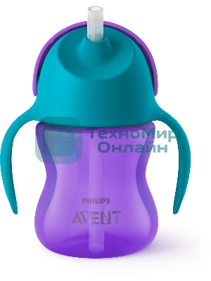 Чашка с трубочкой 200мл, 9 мес+, для девочки Philips SCF796/02