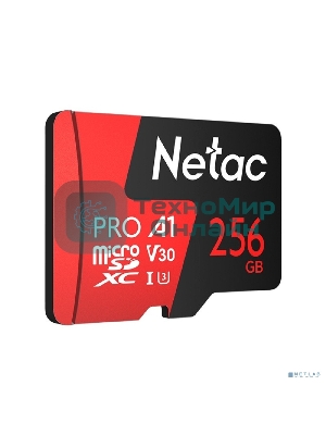 Флеш Карта MicroSD card Netac P500 Extreme Pro 256Gb, retail version w/SD adapter