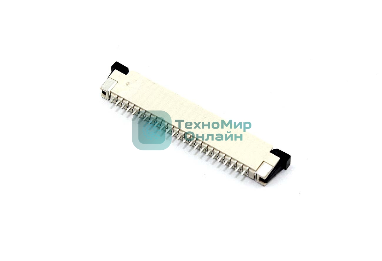 Разъем FPC Half Coverage Bottom Contact 1.0K-BX-24PWB 24 pin высота 2мм шаг 1мм