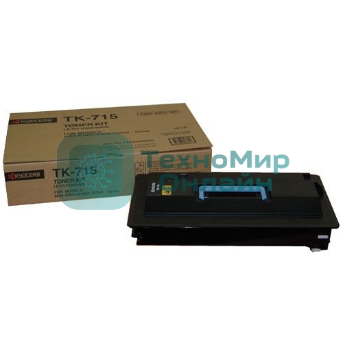 Картридж лазерный Kyocera TK-715 (1T02GR0EU0) черный для KM-3050/4050/5050 34000 стр.