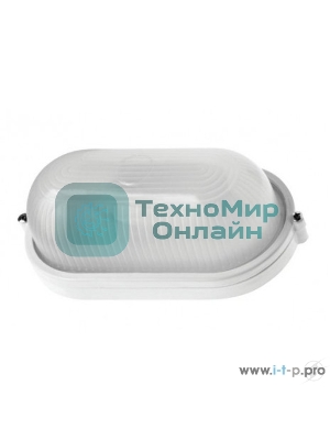 Светильник НПП 1401 60Вт E27 IP54 бел. овал IEK LNPP0-1401-1-060-K01